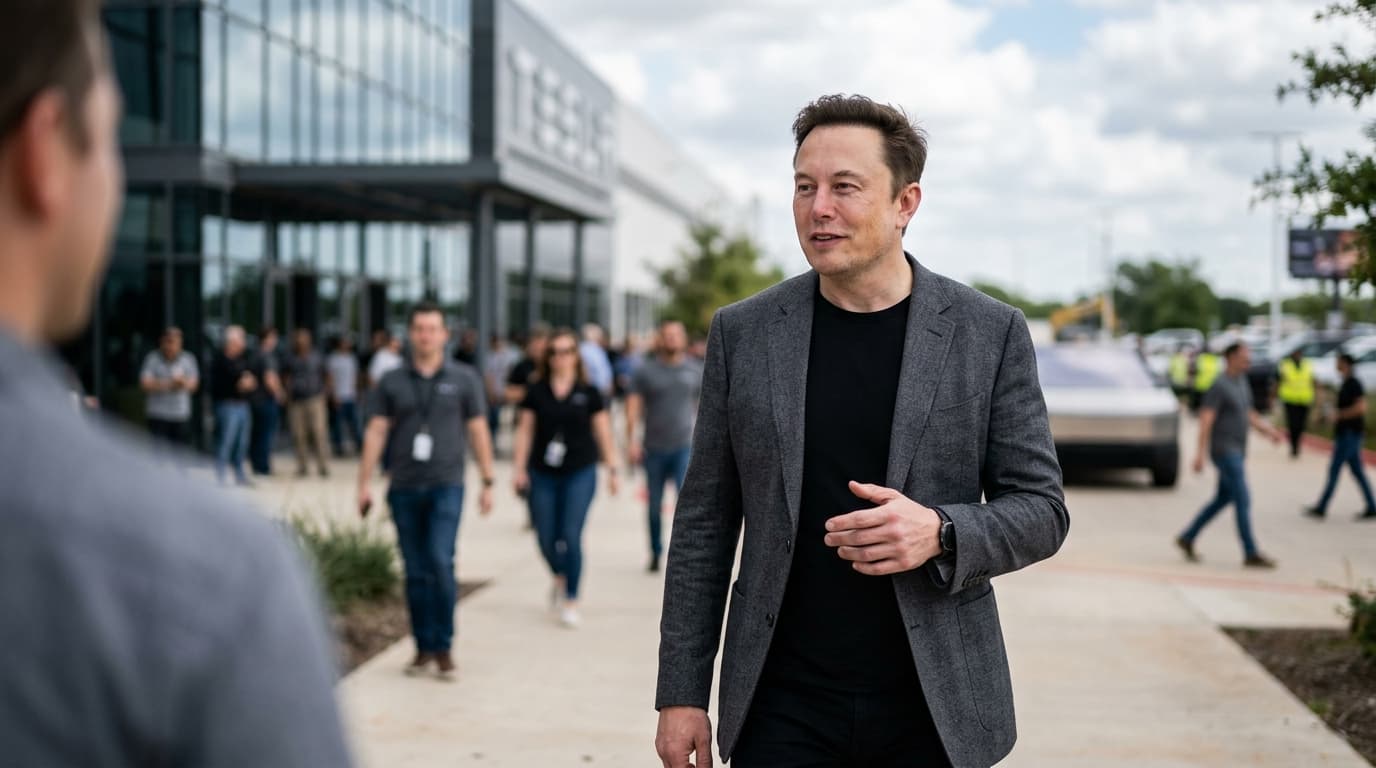 A stylized graphic depicting Elon Musk with a rocket, overlaid with a trillion dollar sign, indicating future wealth.