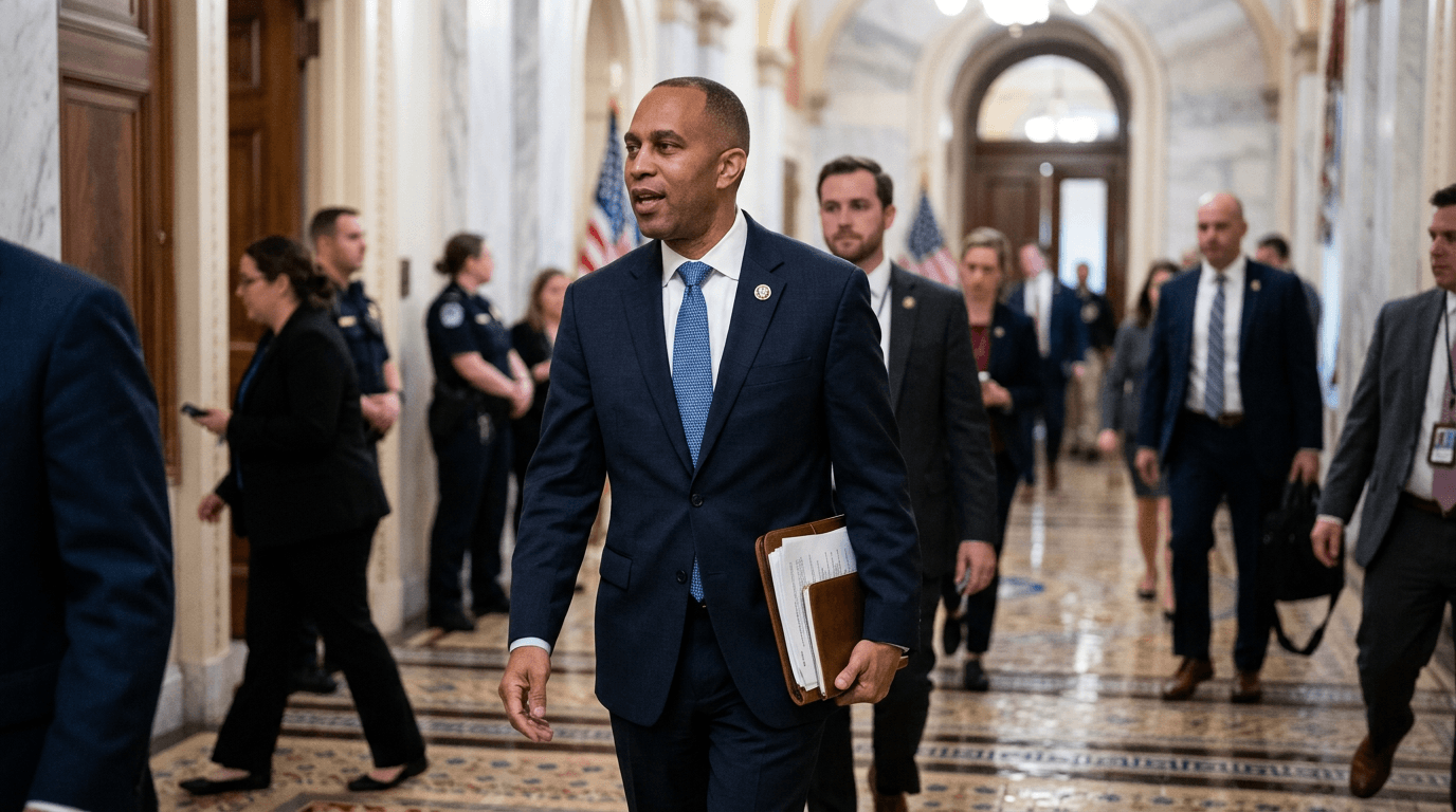 Image for Hakeem Jeffries at 76% for Speaker: What Prediction Markets See